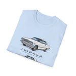 Classic 1963 Chevy Impala Illustration T-Shirt | Vintage Car Trio