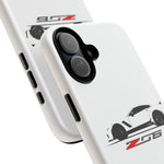 White C7 Z06 Phone Case for Chevy Vette Fans, Tough Cover