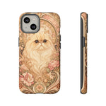 Persian Cat Floral Art Nouveau Tough Phone Case