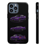 Purple R33 Skyline GTR JDM Sports Car Phone Case Tough Multi View