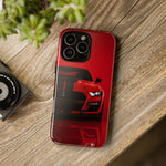 Red Mustang Art Phone Case, GT500 American Muscle Car Tough Cover