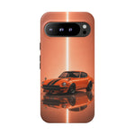 Orange 240Z Phone Case, Classic JDM Sports Car Racing Stripe Cover