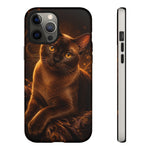 Burmese Golden Sable Portrait Art Tough Phone Case