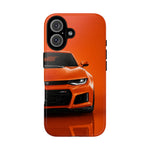 Orange Camaro Phone Case, ZL1 American Muscle Car Tough Cover for Men Gift