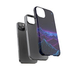 Retro Neon Mountains Phone Case | Vaporwave Galaxy Landscape