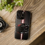 Camaro ZL1 Phone Case, Black Red Racing Stripe Studio Cover, Gift
