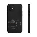 Black Classic C10 Truck Phone Case | Vintage Pickup Reflection, Minimal Auto Design