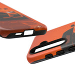 Orange Mustang Art Phone Case, GT500 American Muscle Car Tough Cover for Male