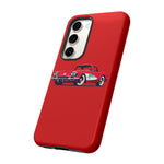 Red Classic Corvette C1 Illustration phone case | Retro Car Tough Case