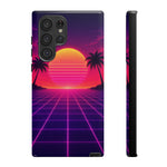 Classic Grid Sunset Vaporwave Art Tough Phone Case