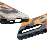 Dapper Terrier Portrait Tough Phone Case - Color Block Art