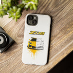 Z06 Corvette Phone Case, Yellow Sketch Reveal Chrome Cover