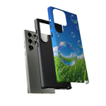 Bubbles Over Grass phone case | Tough Cover
