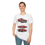1970 Red Chevelle Muscle Car Trio T-Shirt | Classic Car Illustration