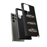 Fox Mustang White Triview Phone Case Classic Car Illustration