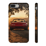 Miata Phone Case, Red JDM Roadster Golden Hour Trail Cover, Gift