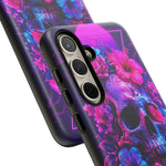 Synthwave Skull Neon Floral Vaporwave Art Tough Phone Case