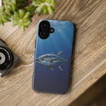 Yellowfin Tuna Phone Case, Deep Blue Water Tough Cover, Gift