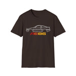 1986 AE86 Trueno Outline Silhouette JDM Classic Car T-Shirt Line Art Emblem Fan Gift