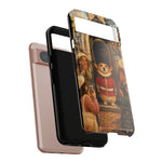 Corgi Royal Guard phone case | Cute British corgi soldier illustration