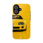 Yellow Supra Phone Case, MK4 90s JDM Legend Tough Protective Cover for Men