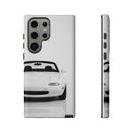 White NA Miata Phone Case, Retro MX5 Roadster Cover, Gift for Car Guys