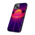 Classic Grid Sunset Vaporwave Art Tough Phone Case