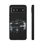 Black Sports Car Illustration 2023 Challenger SRT phone case | Car Drift Reflection