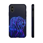 Neon Blue Tiger phone case | tough protective cover