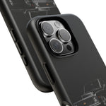 Black Classic C10 Truck Phone Case | Vintage Pickup Reflection, Minimal Auto Design