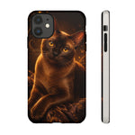 Burmese Golden Sable Portrait Art Tough Phone Case