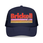 Brickell Miami Trucker Hat Retro Vintage Brickell Florida Foam Snapback Cap South Beach Style Hat