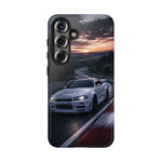 Skyline GT-R R34 White Nurburgring Speed Art Tough Phone Case