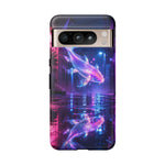 Neon Koi Reflection Vaporwave phone case | Tough Cover