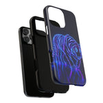 Neon Blue Tiger phone case | tough protective cover