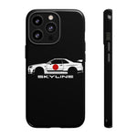R34 Skyline Japanese Flag Race Car Phone Case | JDM GT-R Tough Cover