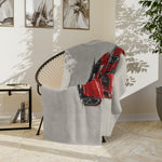 Red 1994 Supra Sketches Velveteen Blanket | Car Illustration Throw