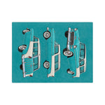 1955 Nomad Turquoise Microfiber Throw Blanket Classic Wagon Car Gift