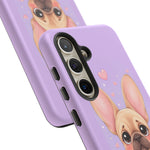 French Bulldog Bat Ears Kawaii Pet Dog Art Tough Phone Case
