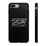 Black 4th Gen Camaro Z28 Sports Car Phone Case | Black Muscle Car Illustration