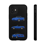 Blue MX-5 Roadster Phone Case Tough JDM Convertible Multi View Print