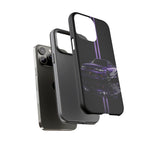 R33 Skyline Phone Case, Purple 97 JDM Sports Car Stripe Studio Cover