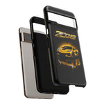Z06 Corvette Phone Case, Yellow Neon Chrome Studio Cover