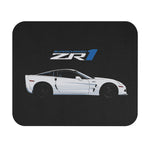 Supercharged C6 ZR1 Mouse Pad | White Sports Car Racing Artwork