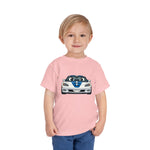 Cute Cartoon C6 Sports Car Toddler T-Shirt Funny Race Car Kids Tee Blue Stripe Car Shirt