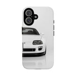 White MK4 Supra Phone Case, Retro 90s JDM Tough Cover for Car Enthusiasts