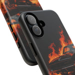 Black Charger Classic Muscle Flames Tough Phone Case Cover Gift