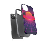 Classic Grid Sunset Vaporwave Art Tough Phone Case
