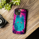 Neon Flamingo Pool Vaporwave Art Tough Phone Case