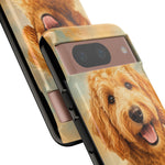 Goldendoodle Fluffy Curls Portrait Art Tough Phone Case